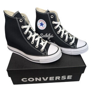Converse Chuck Taylor All Star Hidden Wedge Platform Black White Sneaker 6 NEW